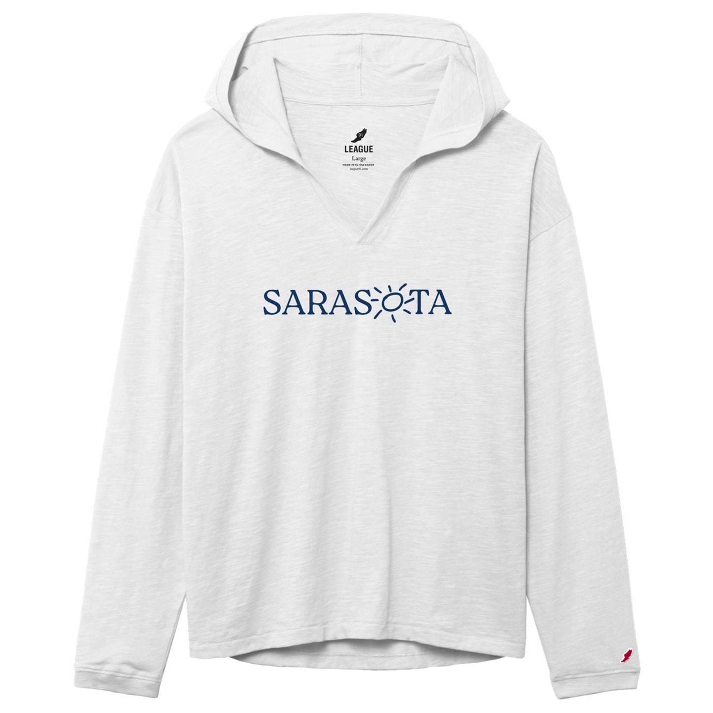 Sarasota Ladies Slub Hood White
