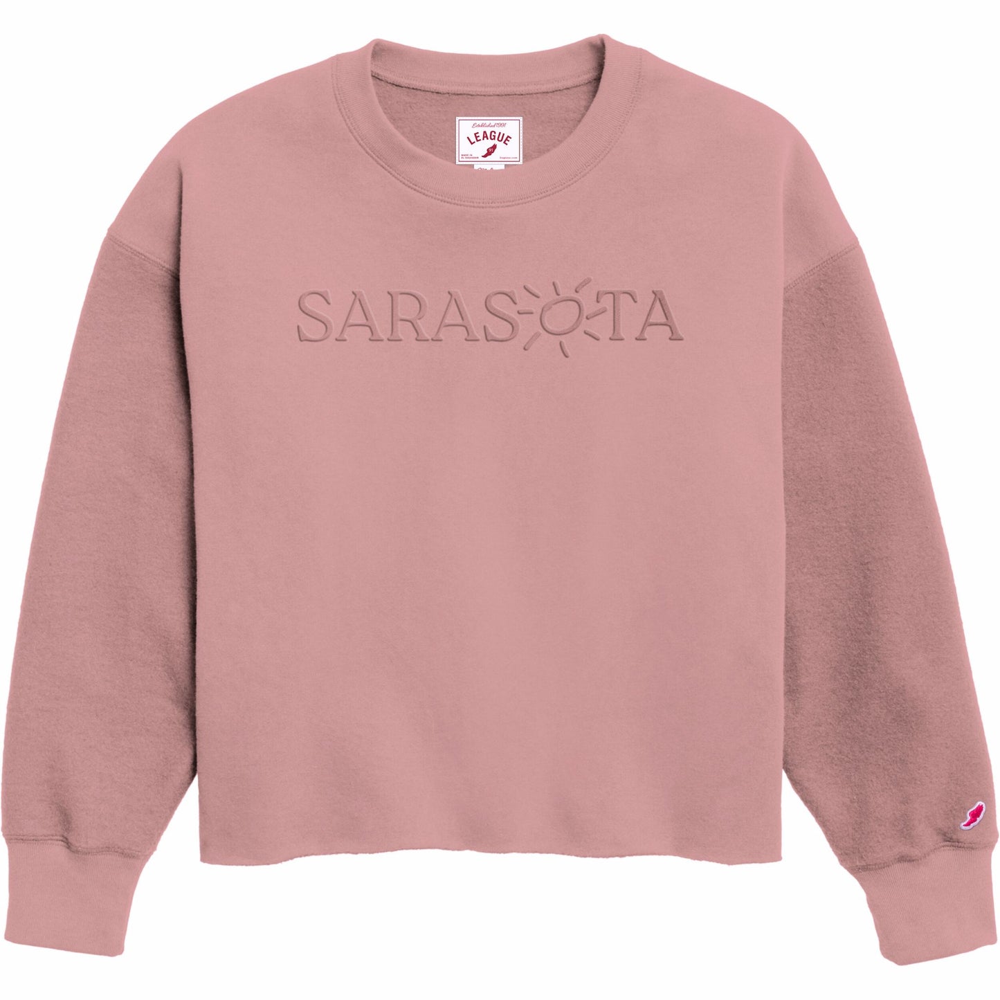 Sarasota Reverse Fleece Midi Crew Pink