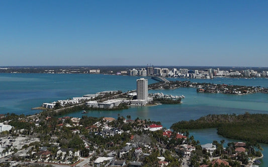 Sarasota Bay with the downtown Sarasota skyline in the distance