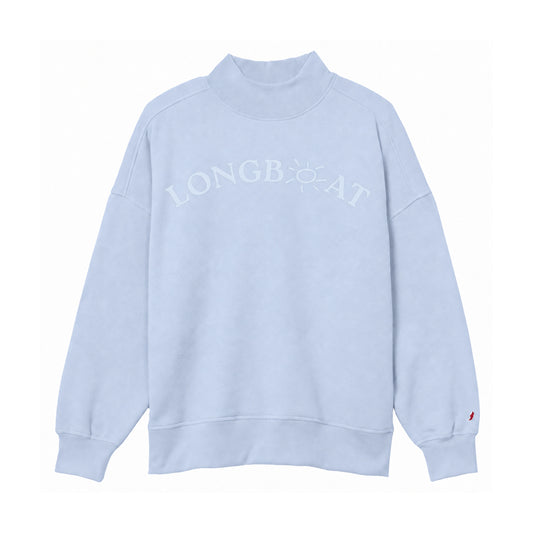 Longboat Key Mock Neck — Cas Blue