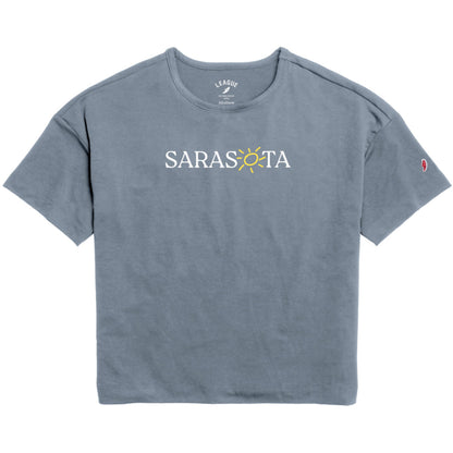 Sarasota All Day Boxy Tee Blue