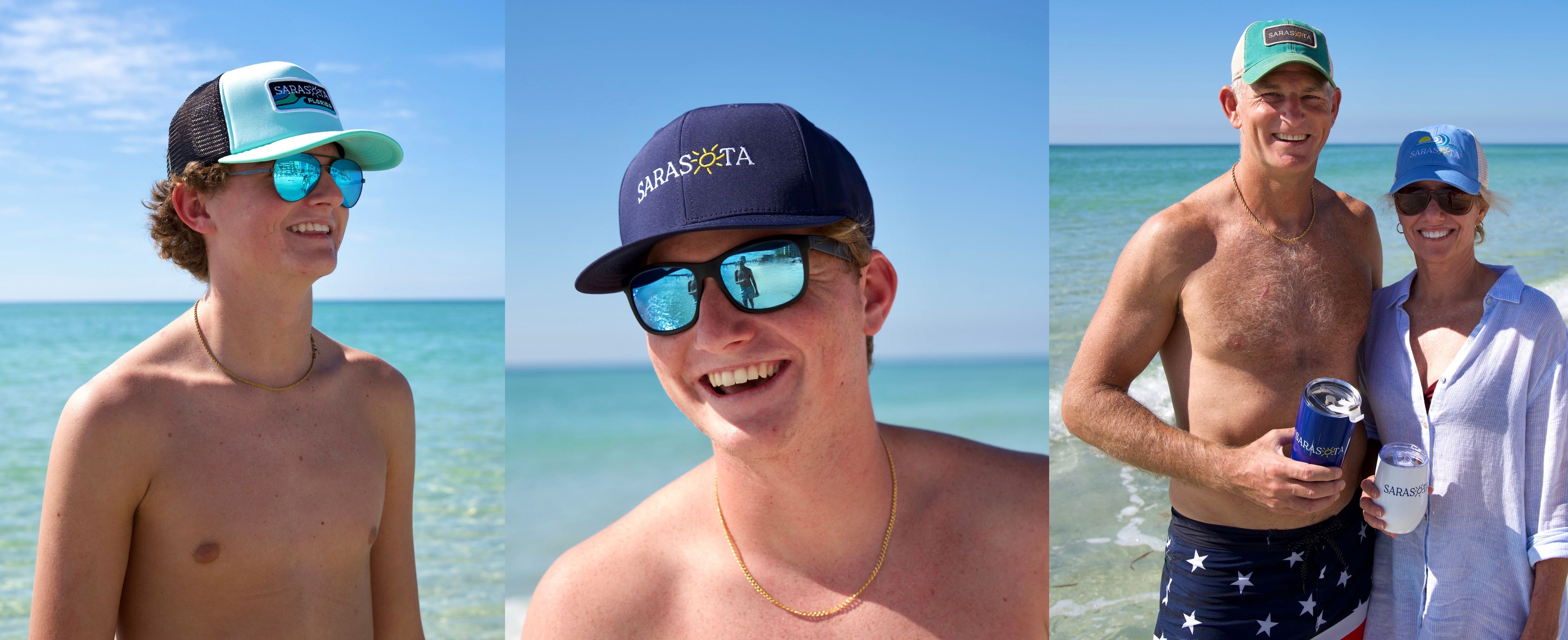 Sarasota Hats and Caps Blue Green