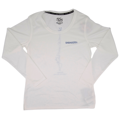 Sarasota Ladies Perf Keys Long Sleeve White Front