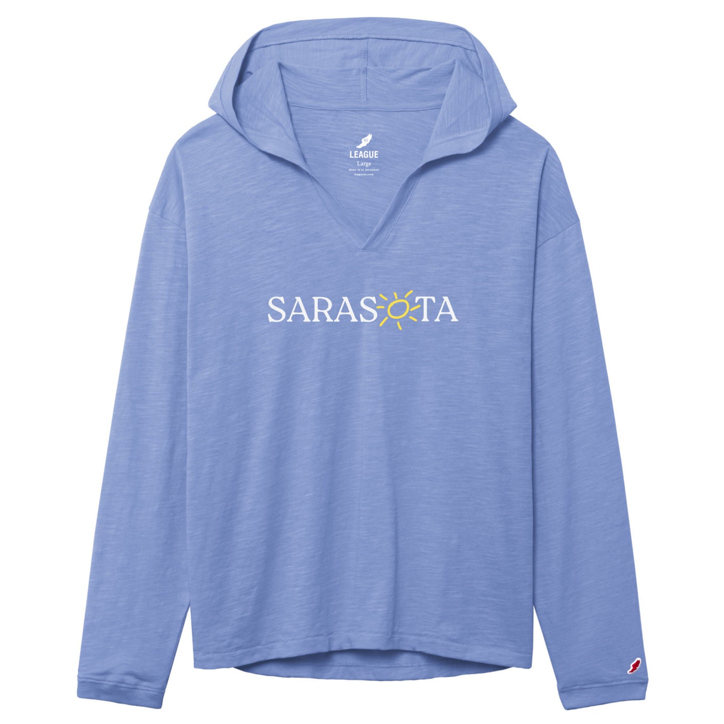 Sarasota Ladies Slub Hood Blue