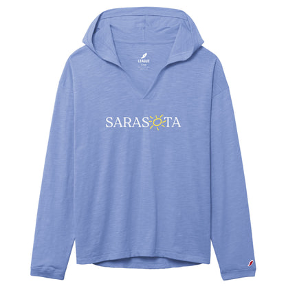 Sarasota Ladies Slub Hood Blue