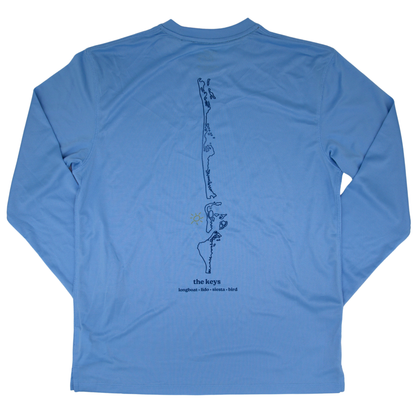 Sarasota Men's Perf Keys Long Sleeve Blue