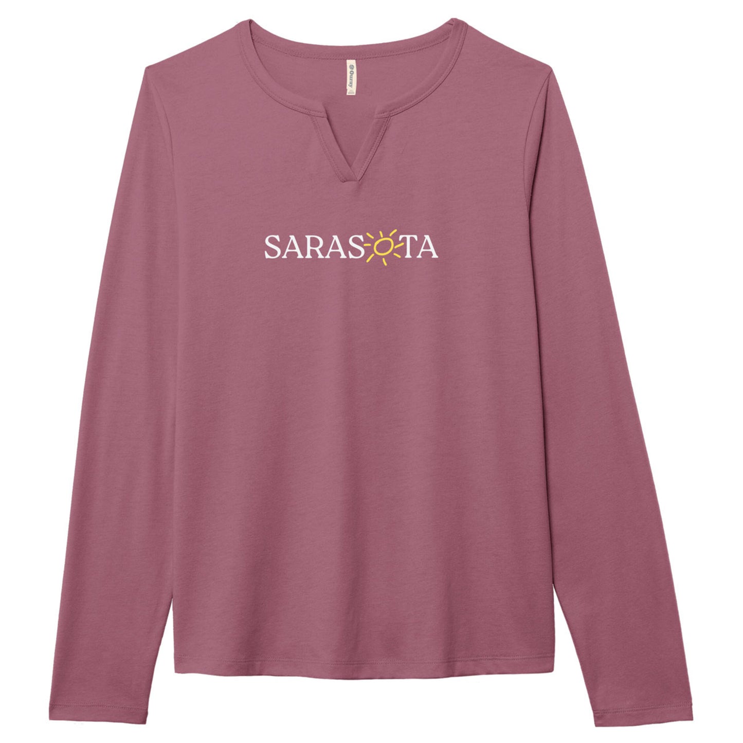 Sarasota Ouray Long Sleeve Notch Tee Pink
