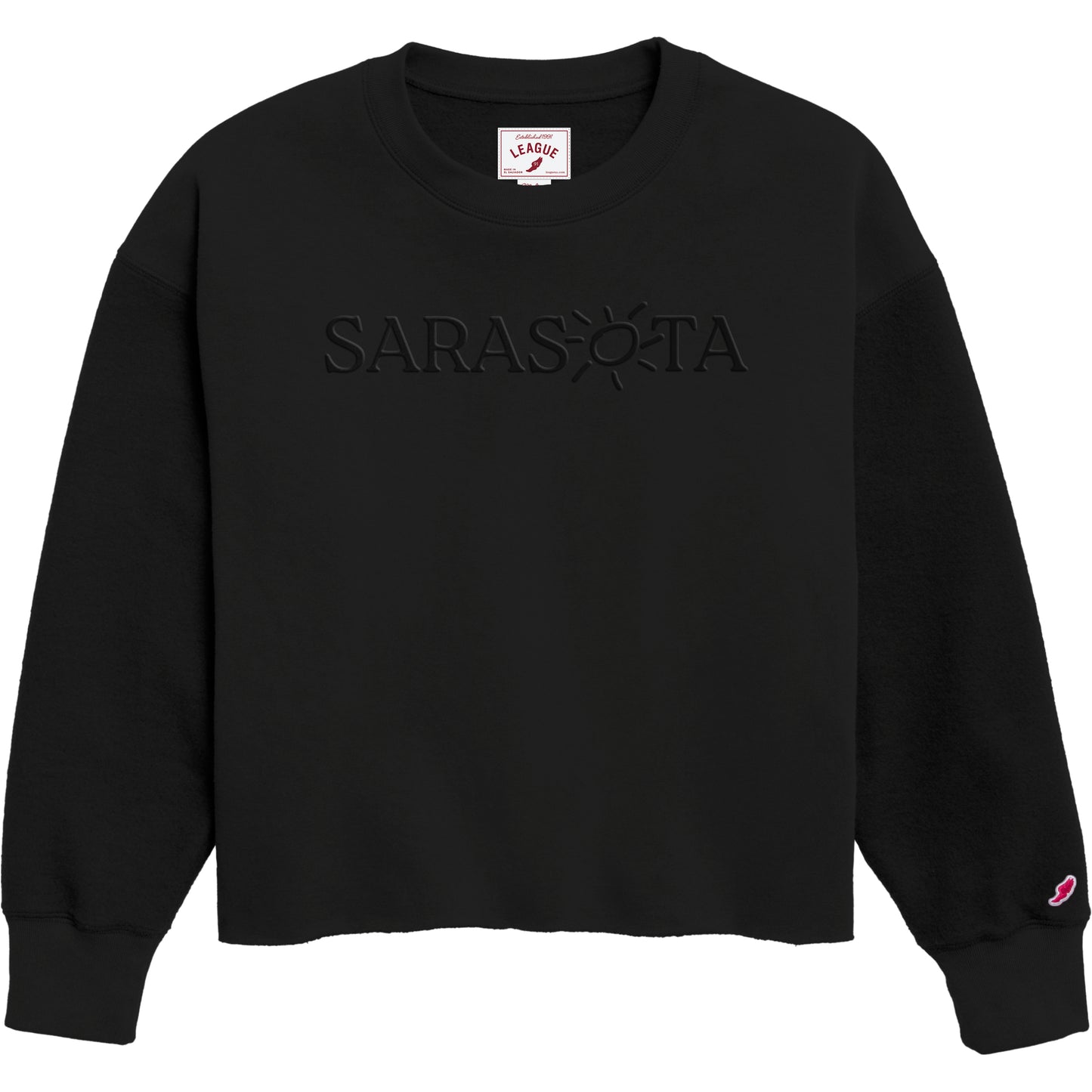 Sarasota Reverse Fleece Midi Crew Black