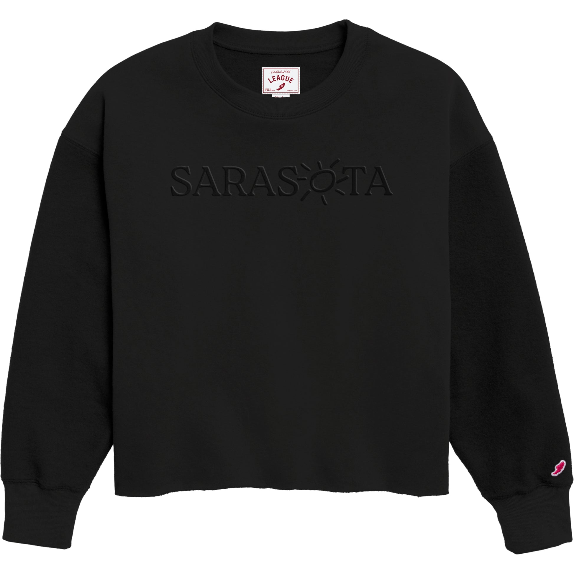 Sarasota Reverse Fleece Midi Crew Black