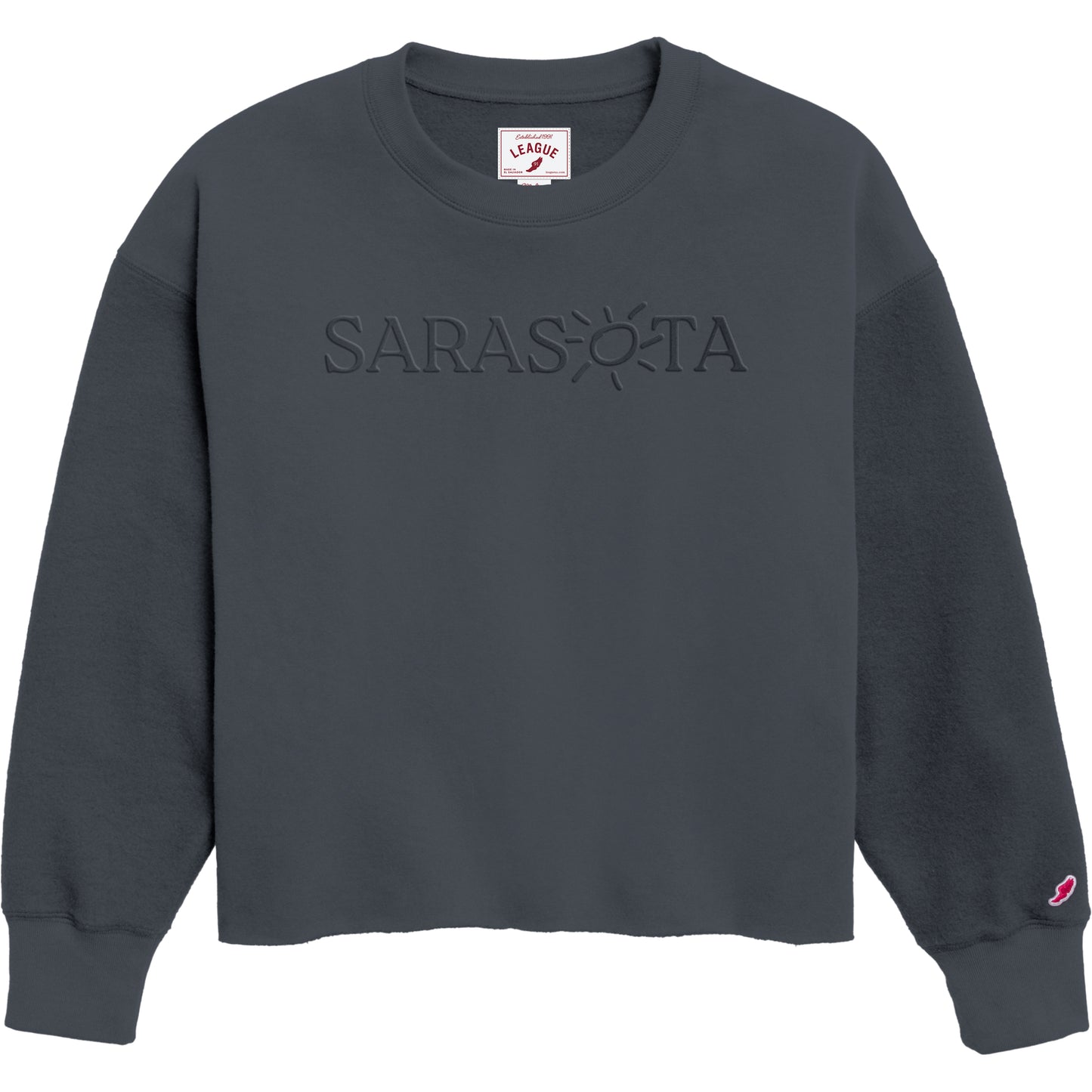 Sarasota Reverse Fleece Midi Crew Gray