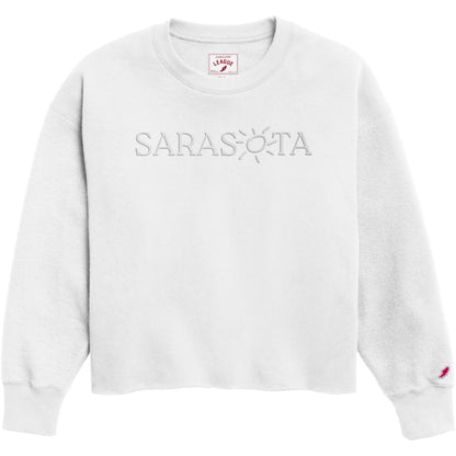 Sarasota Reverse Fleece Midi Crew White