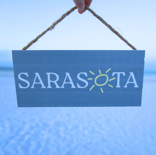Sarasota hanging sign wood