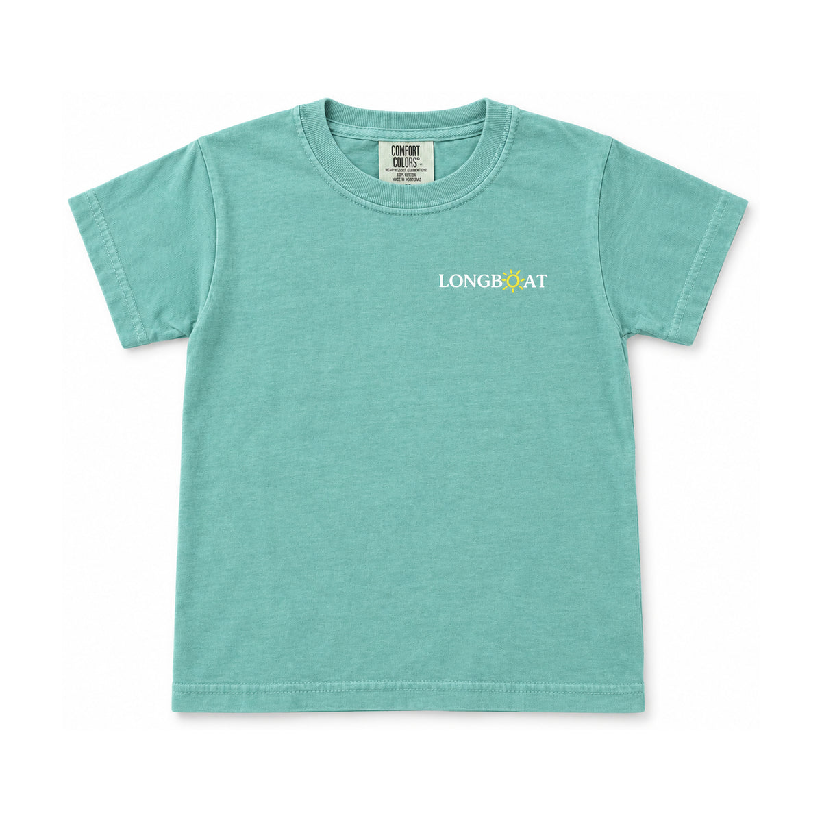 Longboat Kids Tee — Seafoam — Front view