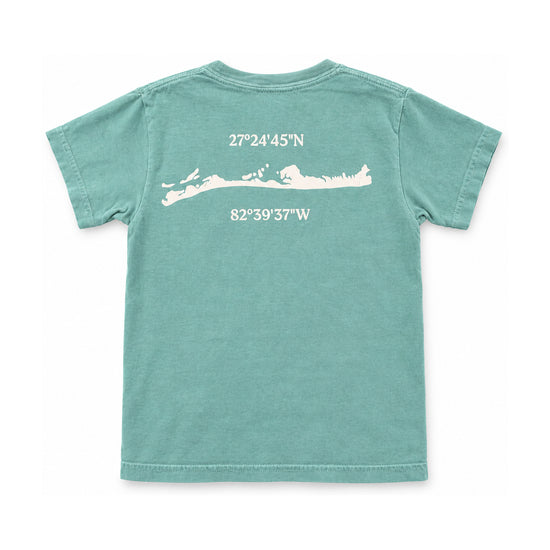 Longboat Kids Tee — Seafoam — Back view