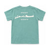 Longboat Kids Tee — Seafoam — Back view