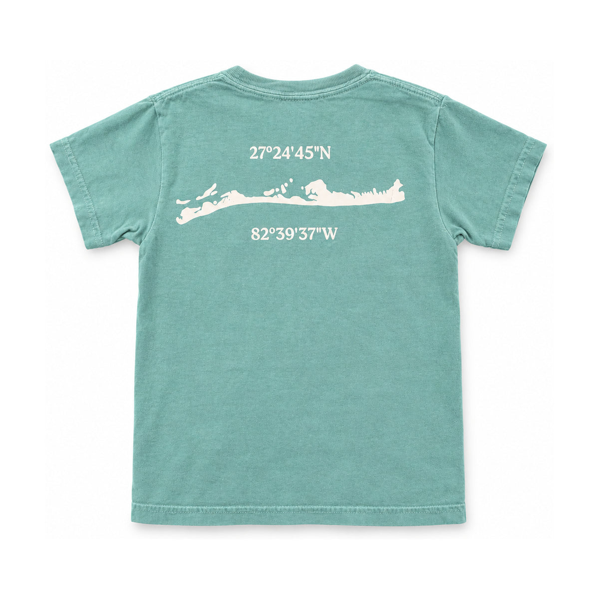Longboat Kids Tee — Seafoam — Back view