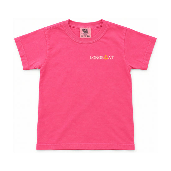 Longboat Kids Tee — Pink — Front view