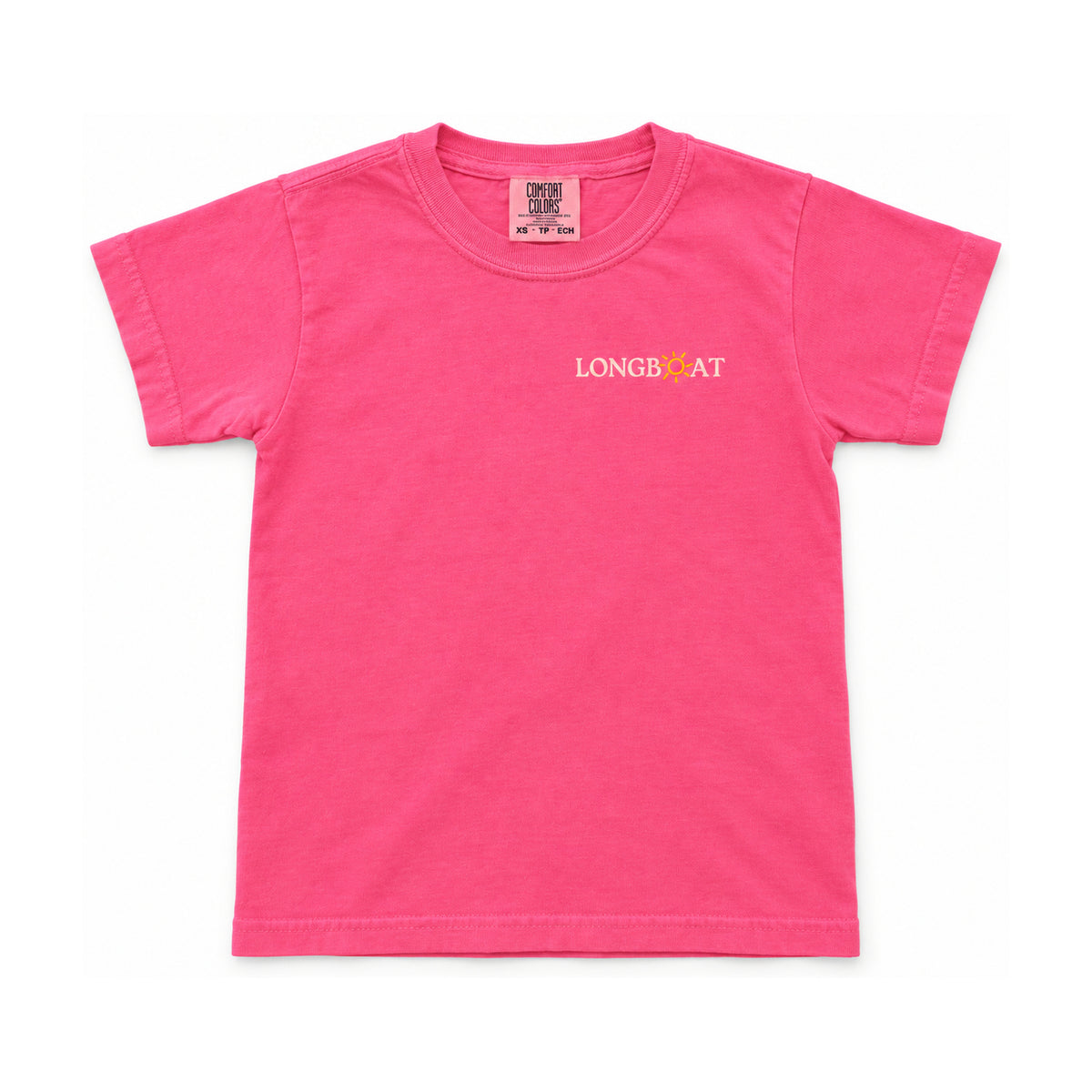 Longboat Kids Tee — Pink — Front view