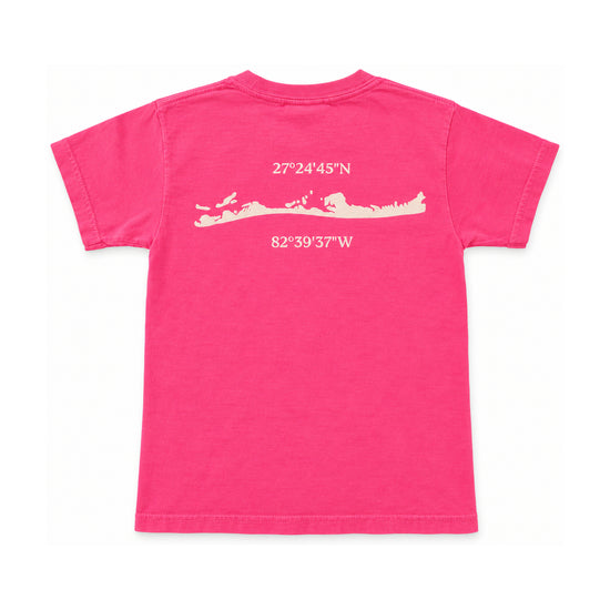 Longboat Kids Tee — Pink — Back view
