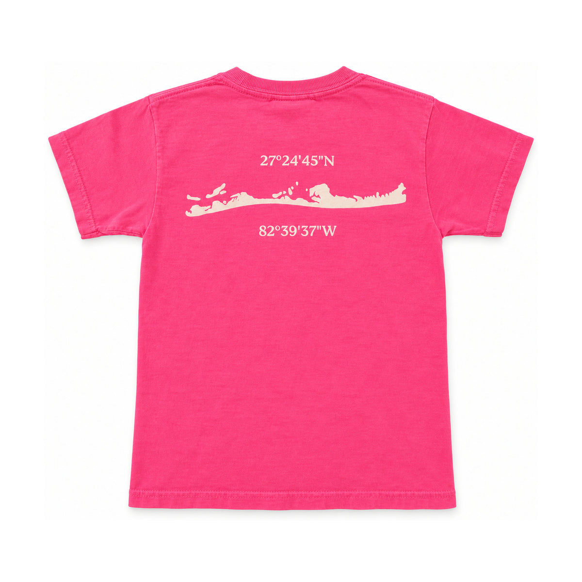 Longboat Kids Tee — Pink — Back view
