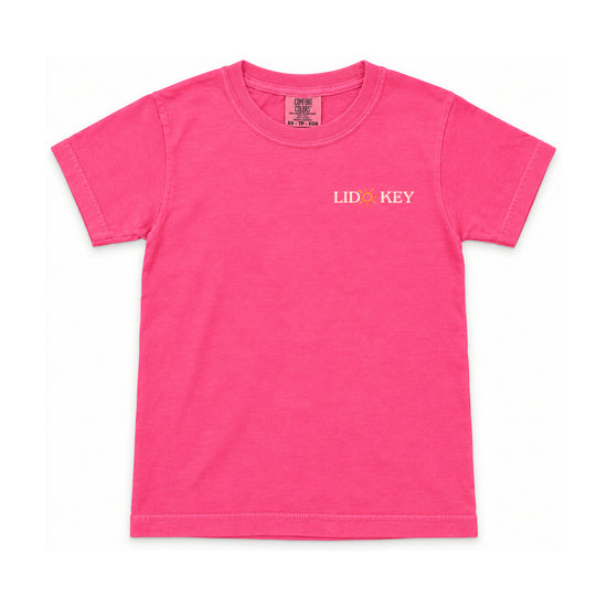 Lido Kids Key Tee — Pink — Front view