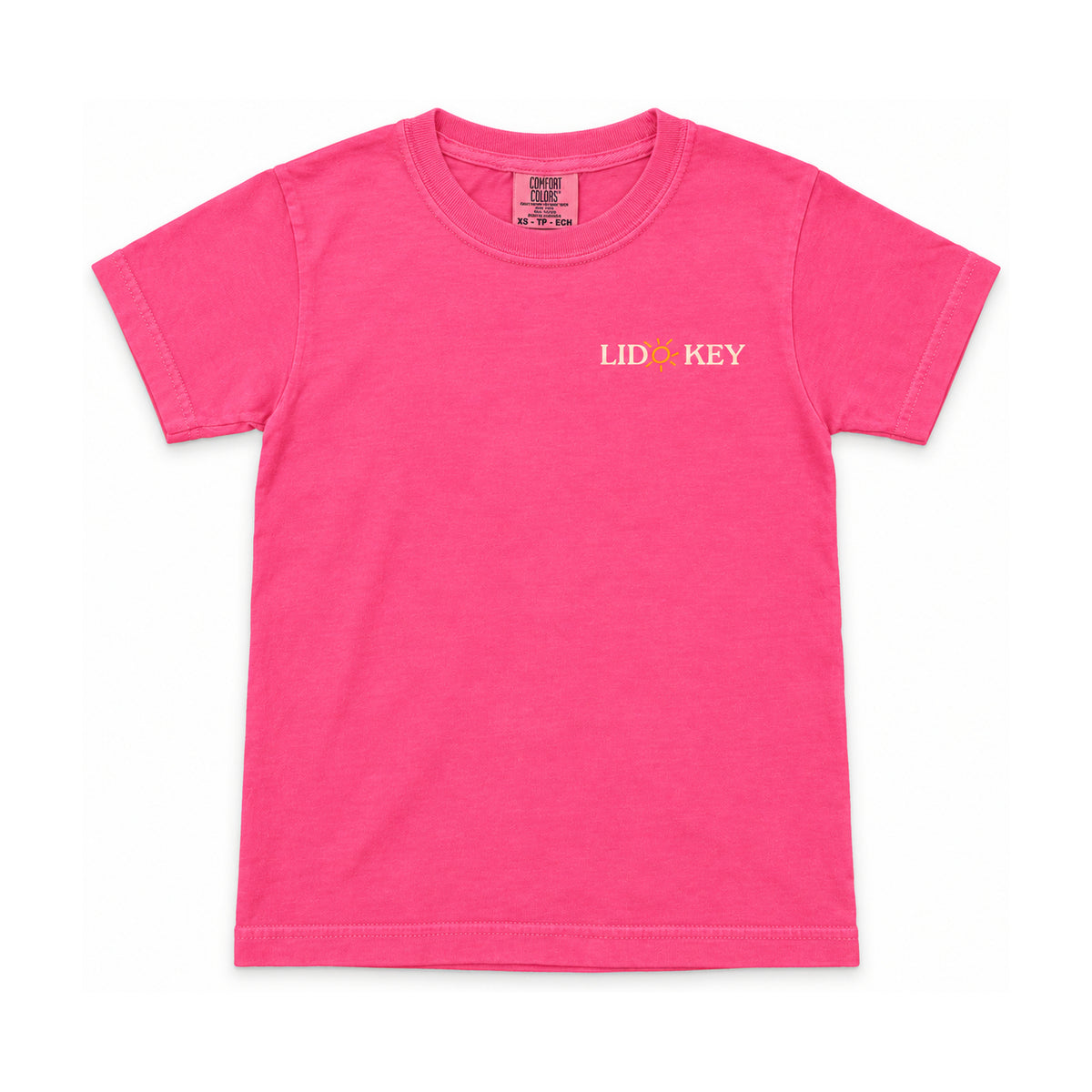 Lido Kids Key Tee — Pink — Front view