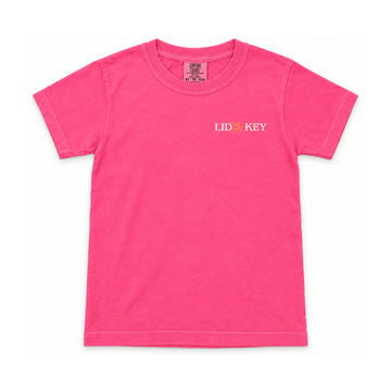 Lido Kids Key Tee — Pink — Front view