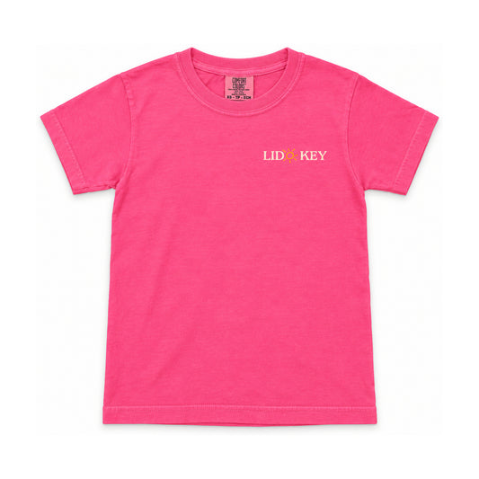 Lido Kids Key Tee — Pink — Front view