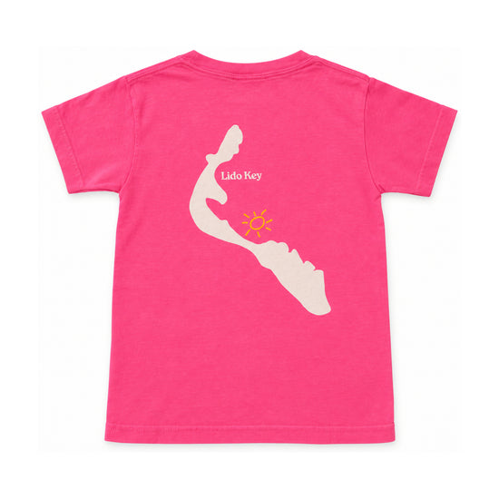 Lido Kids Key Tee — Pink — Back view
