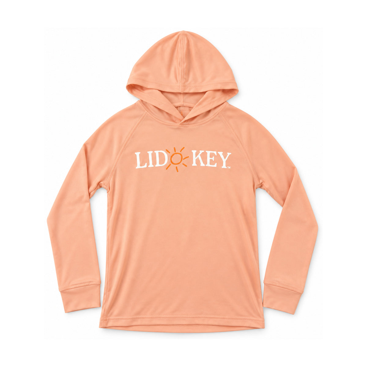Lido Key Kids Hooded Sunshirt — Peach