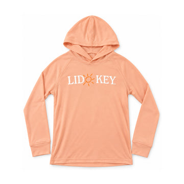 Lido Key Kids Hooded Sunshirt — Peach