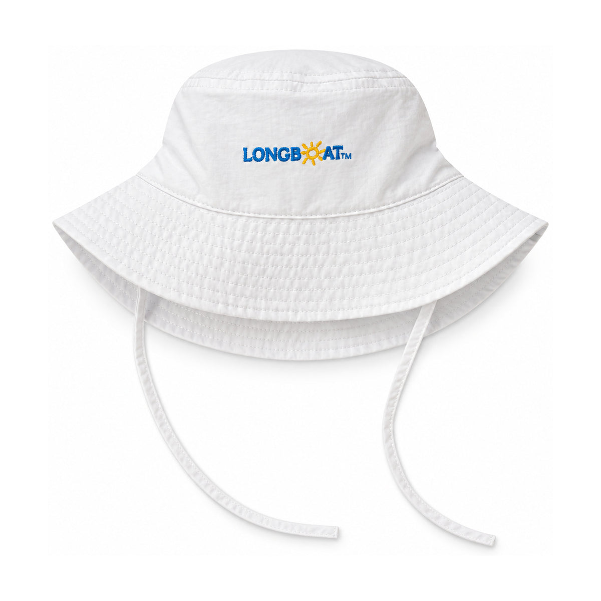 Longboat Kids Bucket Hat — White