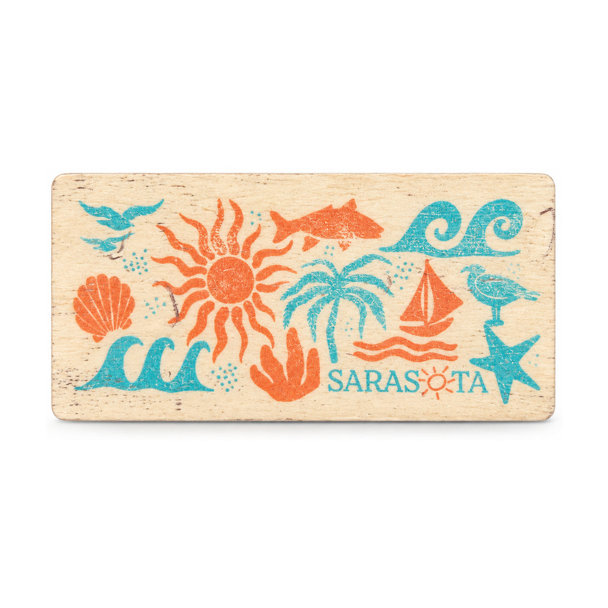 Sarasota Wood Magnet — LG WD Collywobbles