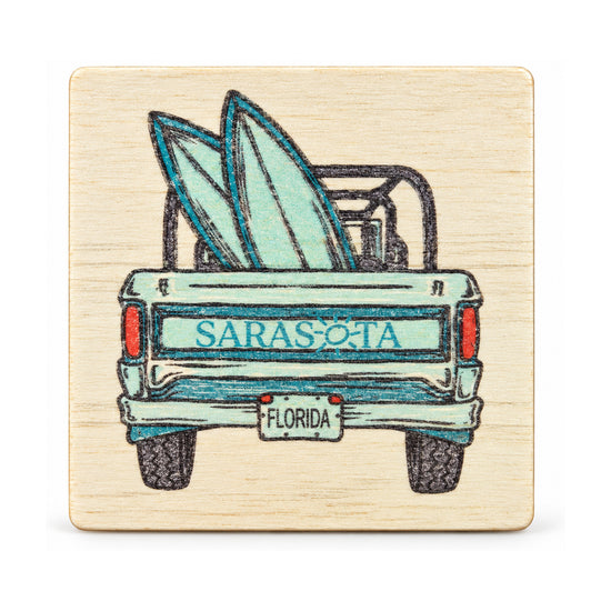 Sarasota Wood Magnet — SQ WD R & R