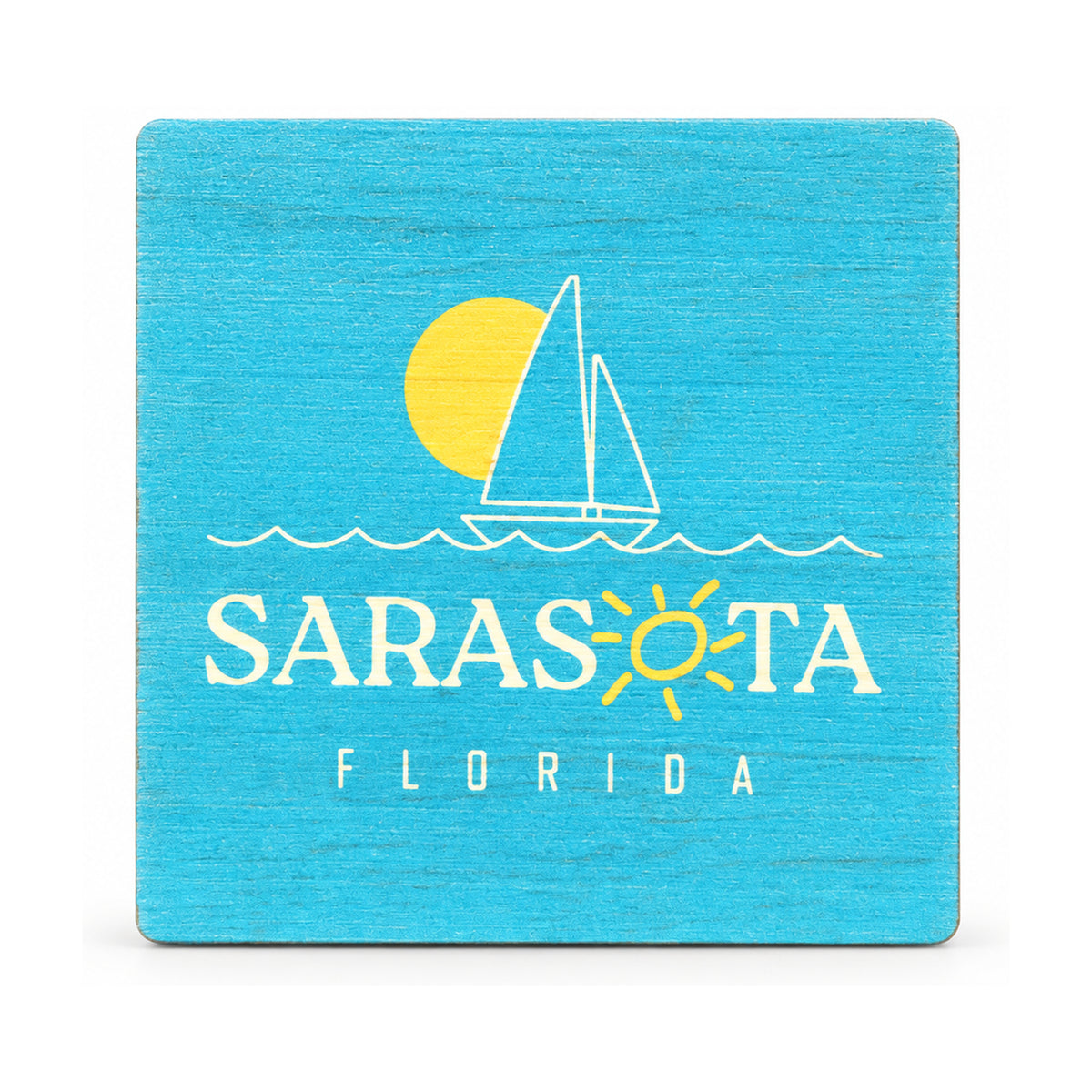Sarasota Wood Magnet — SQ WD S on S