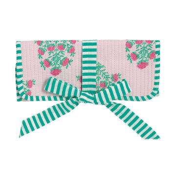 Block Print Jewelry Roll