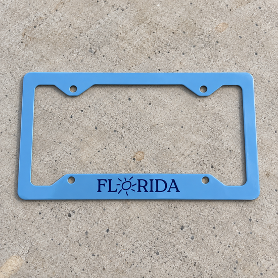 Florida License Plate Frame in Blue