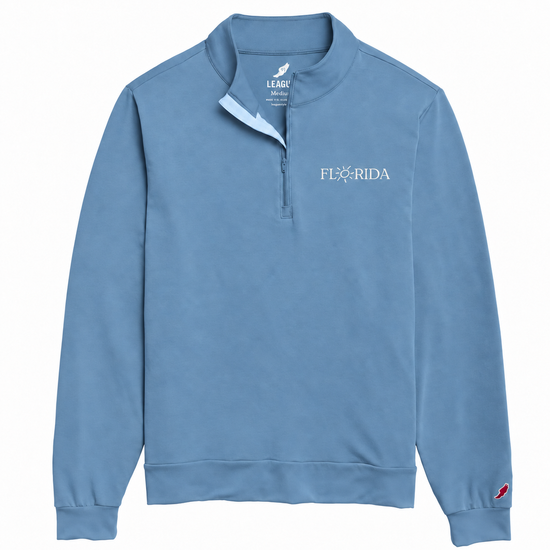Florida Quarter-Zip Pullover in Blue