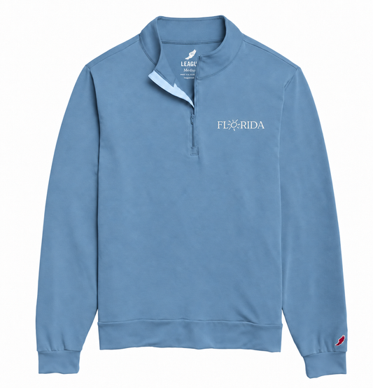 Florida Quarter-Zip Pullover in Blue
