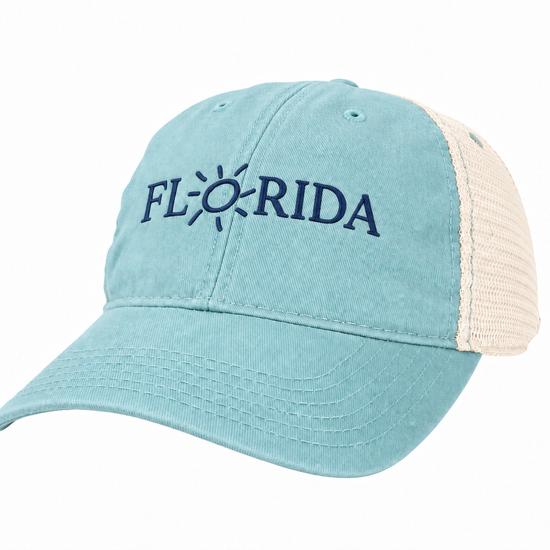 Florida Trucker Hat in Seafoam