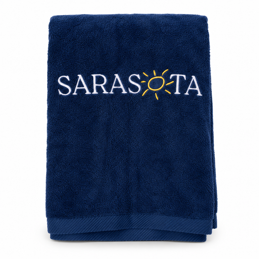 Sarasota Beach Towel — Navy