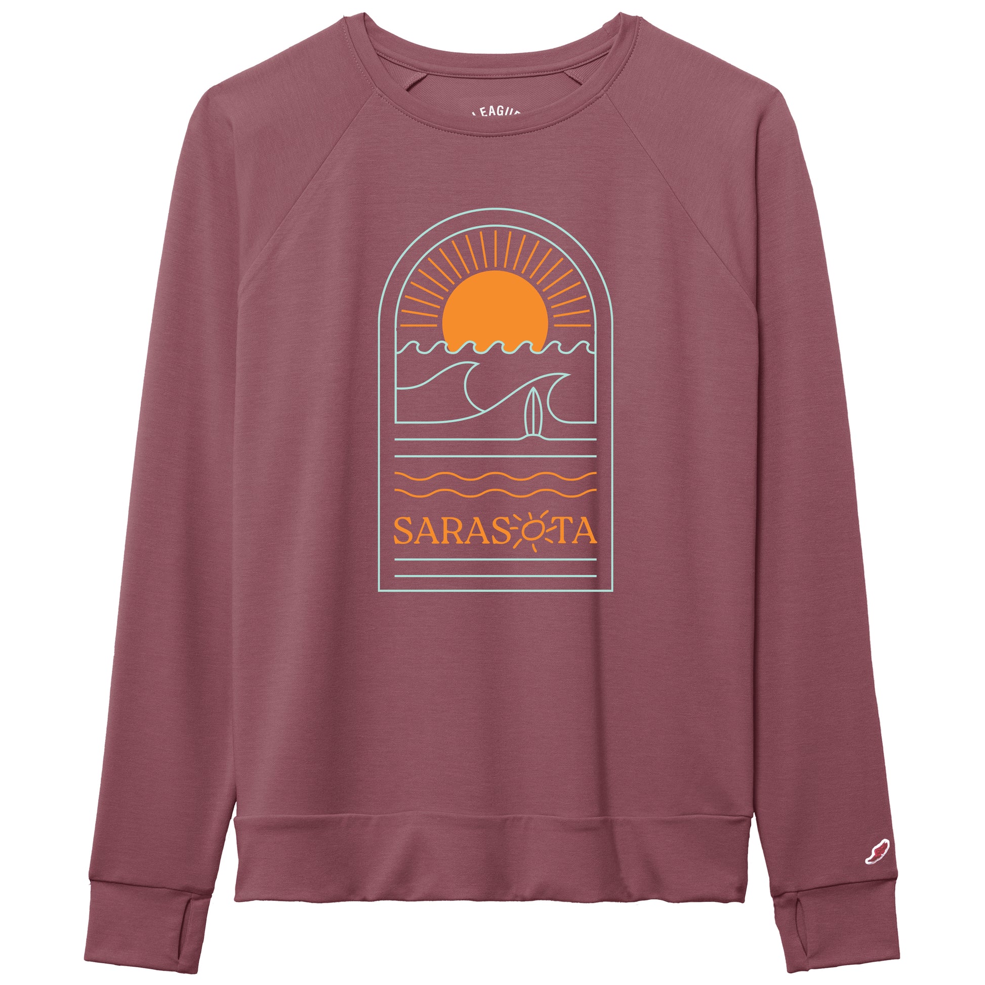 Sarasota Style All Day Boxy Long Sleeve T-Shirt in Pink - Sarasota Florida | Sarasota Store