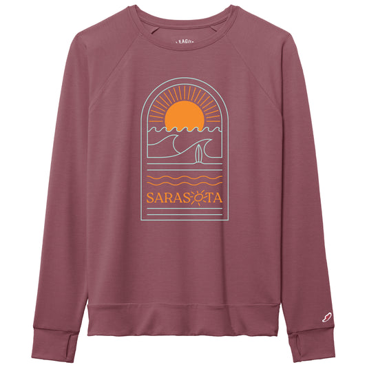 Sarasota Style All Day Boxy Long Sleeve T-Shirt in Pink - Sarasota Florida | Sarasota Store