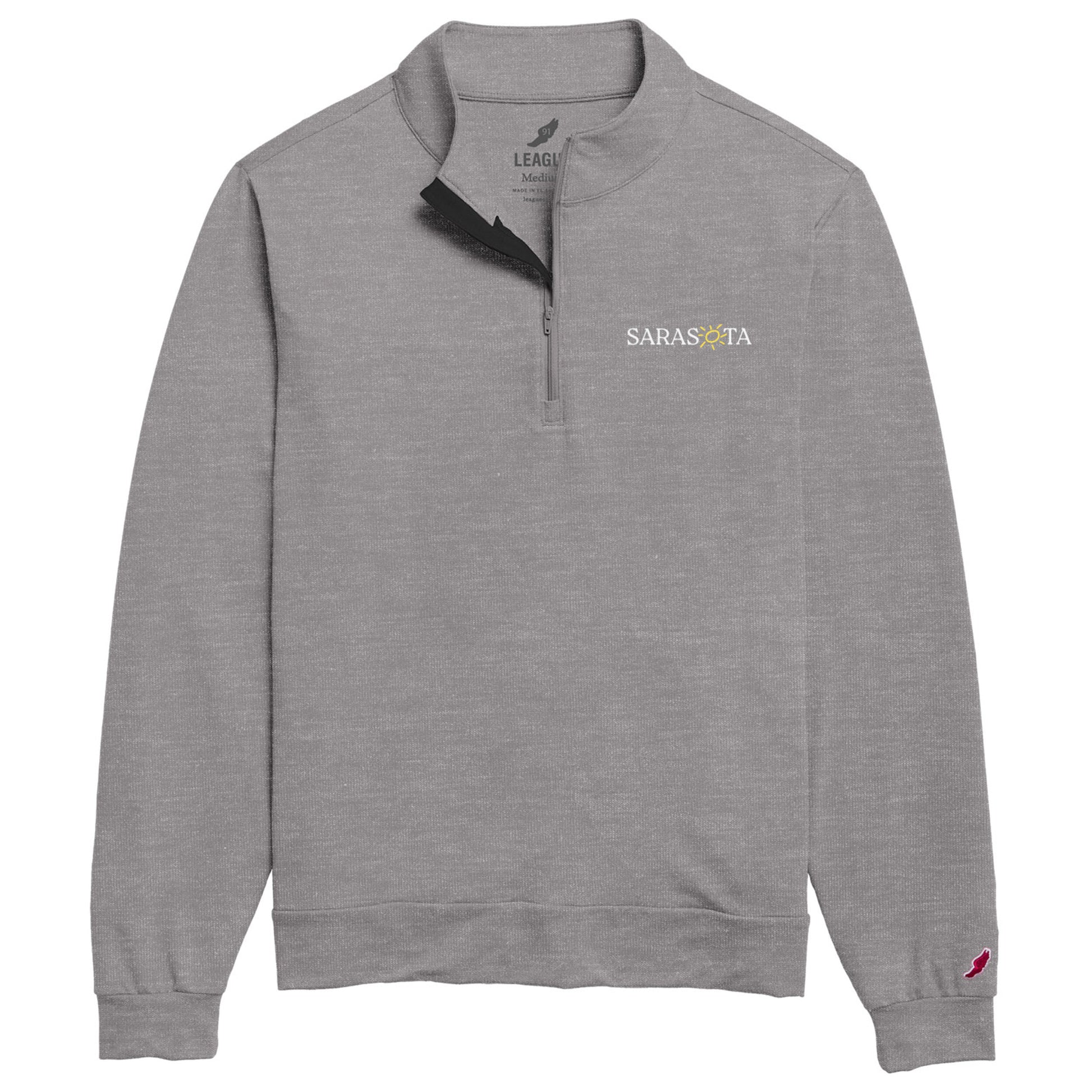 Sarasota Style All Day Quarter Zip Pullover in Gray - Sarasota Florida | Sarasota Store