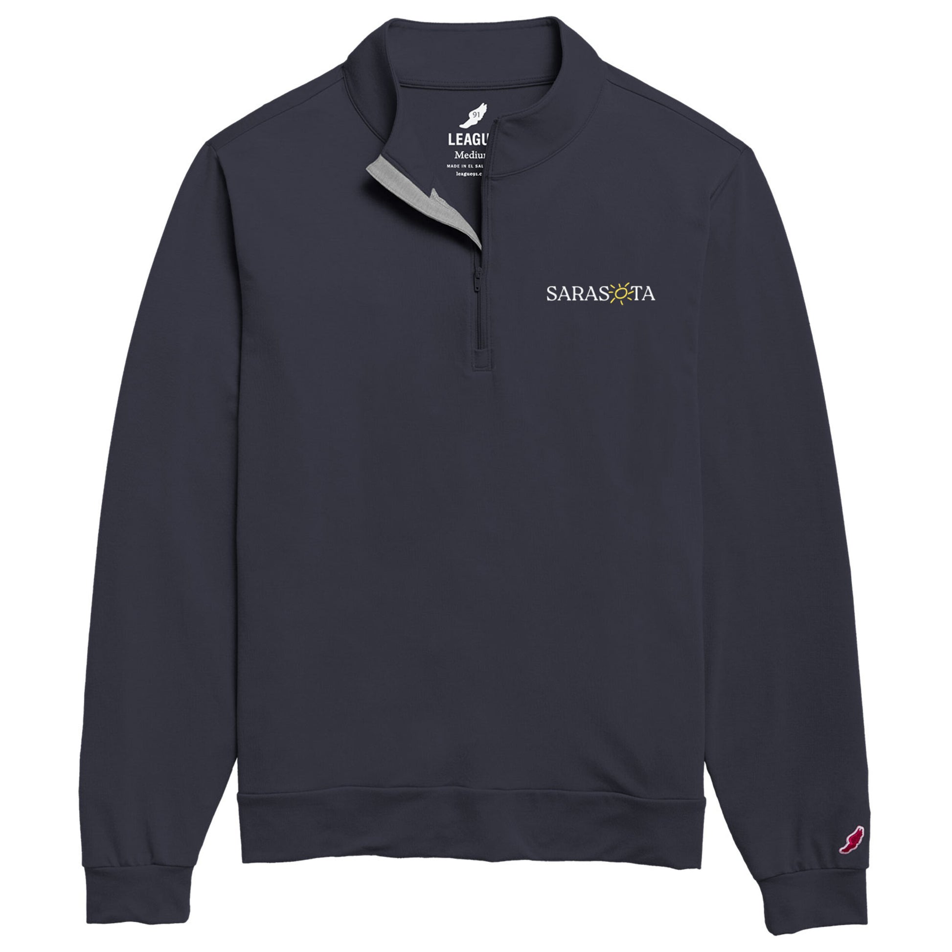 Sarasota Style All Day Quarter Zip Pullover in Navy - Sarasota Florida | Sarasota Store