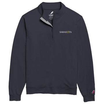 Sarasota Style All Day Quarter Zip Pullover in Navy - Sarasota Florida | Sarasota Store
