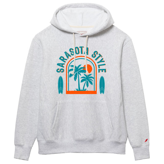 Sarasota Style Arch Hoodie in Gray - Sarasota Florida | Sarasota Store