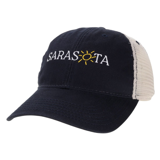 Sarasota Style Baseball Cap in Navy - Sarasota Florida | Sarasota Store