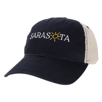 Sarasota Style Baseball Cap in Navy - Sarasota Florida | Sarasota Store