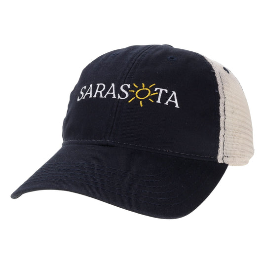 Sarasota Style Baseball Cap in Navy - Sarasota Florida | Sarasota Store